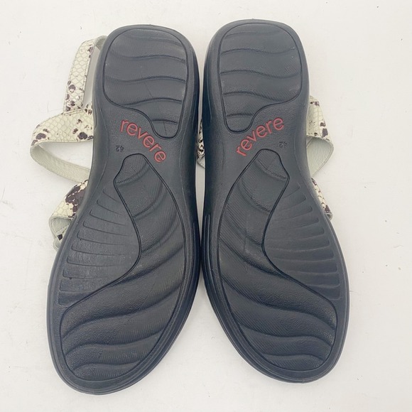 Revere Miami White Snake Embossed Leather Strappy Comfort Sandals Women 11 EU 42 - Picture 7 of 7